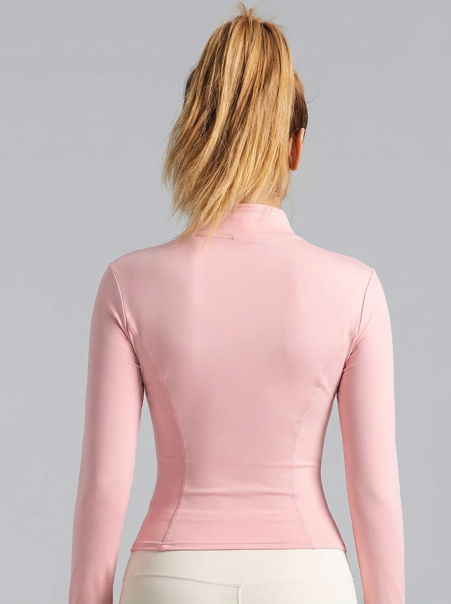New Women Light Pink Yoga Coat - Fitness & Nutrition Lab review and price